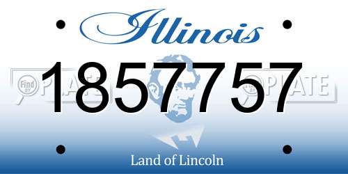 1857757 Illinois License Plate