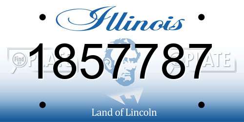 1857787 Illinois License Plate