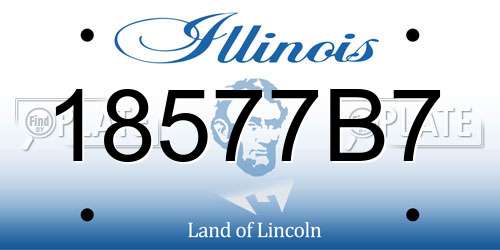 18577B7 Illinois License Plate