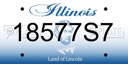 18577S7 Illinois License Plate