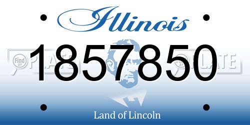 1857850 Illinois License Plate
