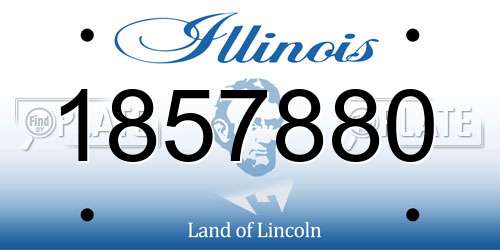 1857880 Illinois License Plate