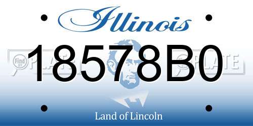 18578B0 Illinois License Plate
