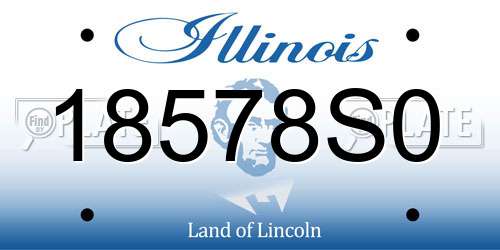 18578S0 Illinois License Plate