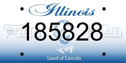 185828 Illinois License Plate