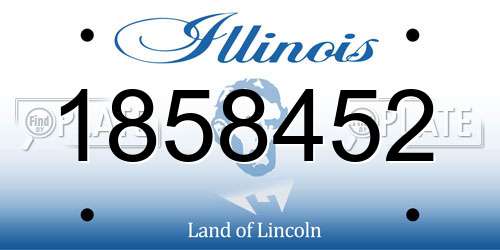 1858452 Illinois License Plate