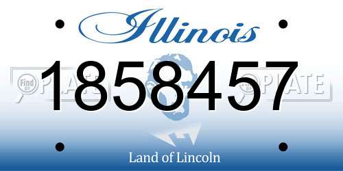 1858457 Illinois License Plate