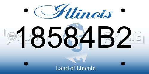 18584B2 Illinois License Plate