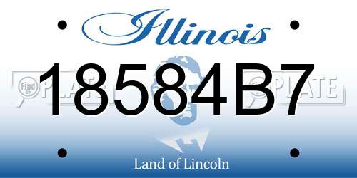 18584B7 Illinois License Plate