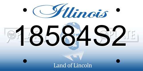 18584S2 Illinois License Plate