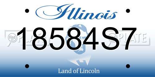 18584S7 Illinois License Plate