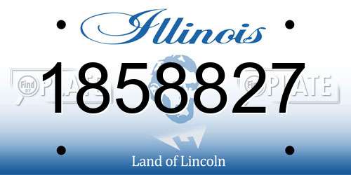 1858827 Illinois License Plate