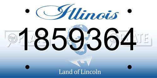 1859364 Illinois License Plate