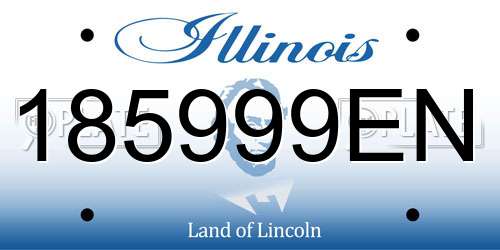 185999EN Illinois License Plate