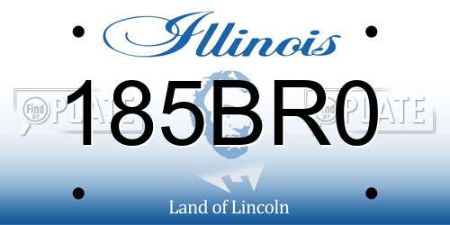 185BR0 Illinois License Plate
