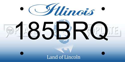 185BRQ Illinois License Plate