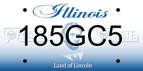 185GC5 Illinois License Plate