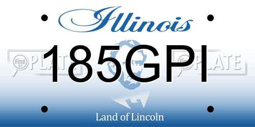 185GPI Illinois License Plate