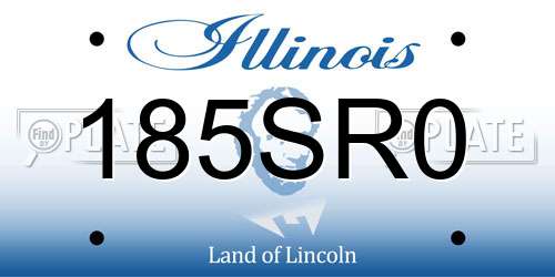 185SR0 Illinois License Plate