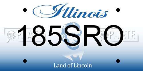 185SRO Illinois License Plate