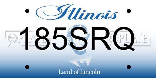 185SRQ Illinois License Plate
