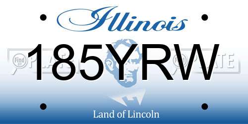 185YRW Illinois License Plate