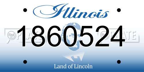 1860524 Illinois License Plate