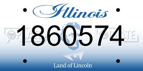 1860574 Illinois License Plate