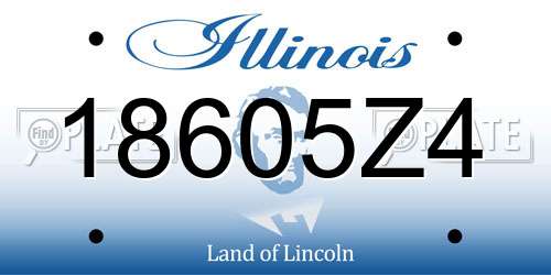 18605Z4 Illinois License Plate
