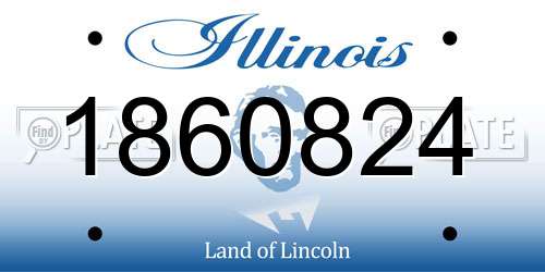 1860824 Illinois License Plate