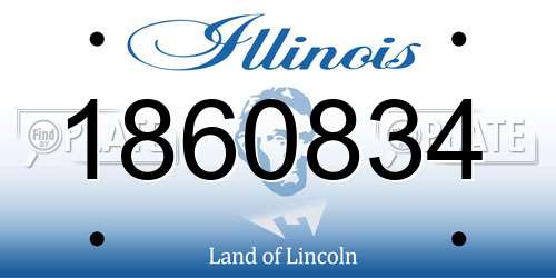 1860834 Illinois License Plate