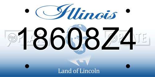 18608Z4 Illinois License Plate