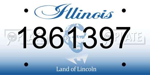 1861397 Illinois License Plate