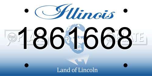 1861668 Illinois License Plate
