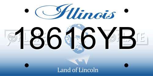 18616YB Illinois License Plate