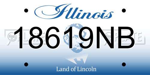18619NB Illinois License Plate