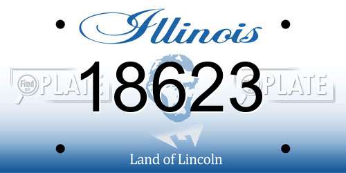 18623 Illinois License Plate