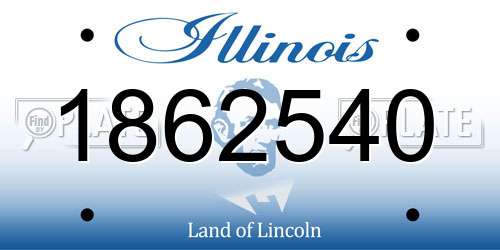 1862540 Illinois License Plate