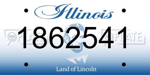 1862541 Illinois License Plate