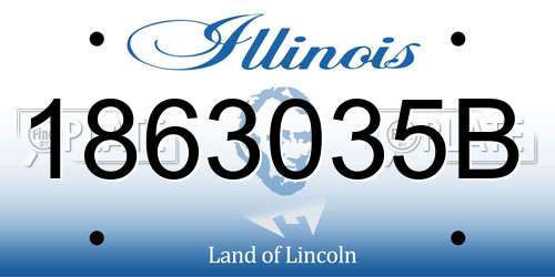 1863035B Illinois License Plate