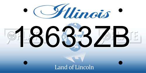 18633ZB Illinois License Plate