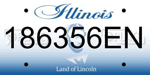186356EN Illinois License Plate