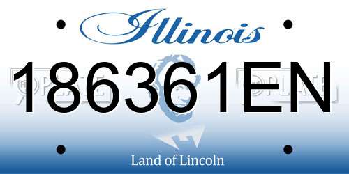 186361EN Illinois License Plate