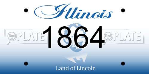 1864 Illinois License Plate