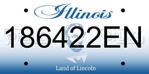 186422EN Illinois License Plate