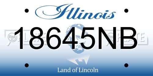 18645NB Illinois License Plate