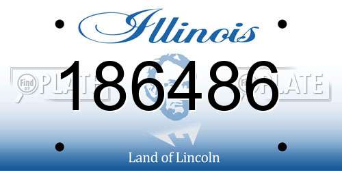 186486 Illinois License Plate
