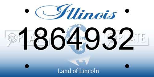 1864932 Illinois License Plate