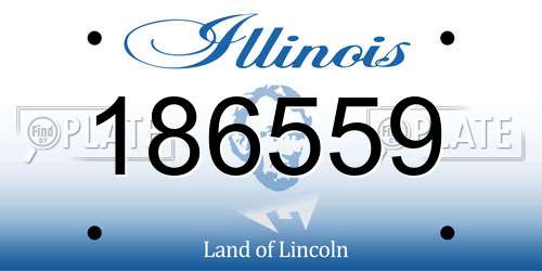 186559 Illinois License Plate