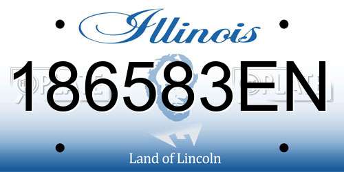186583EN Illinois License Plate